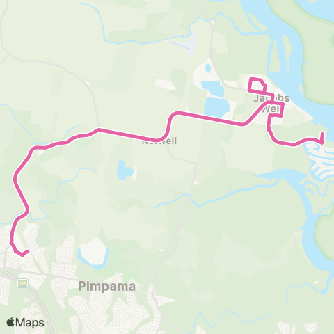 TransLink Pimpama - Jacobs Well map