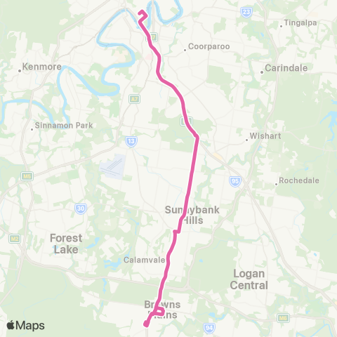 TransLink Browns Plains - City Rocket map