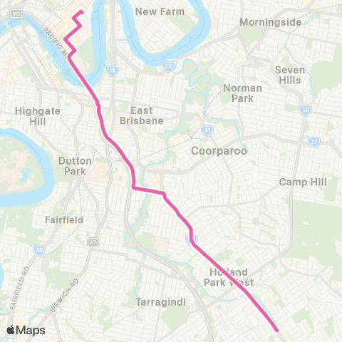 TransLink Holland Park - City Express map
