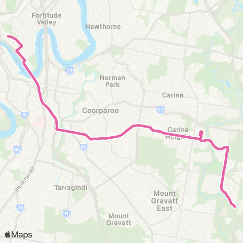 TransLink Carindale Heights - City Express map