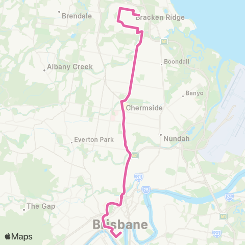 TransLink Bracken Ridge - City Rocket map