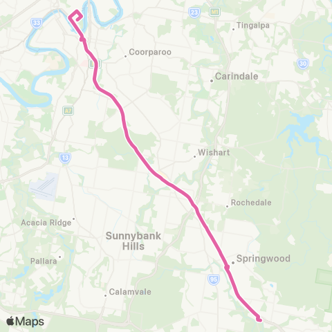 TransLink Brisbane City - Slacks Creek map