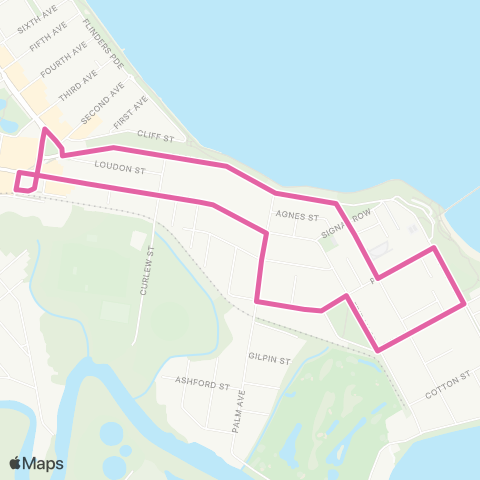 TransLink Sandgate - Shorncliffe Loop map
