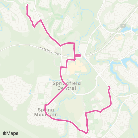 TransLink St Augustine's - Springfield Central map