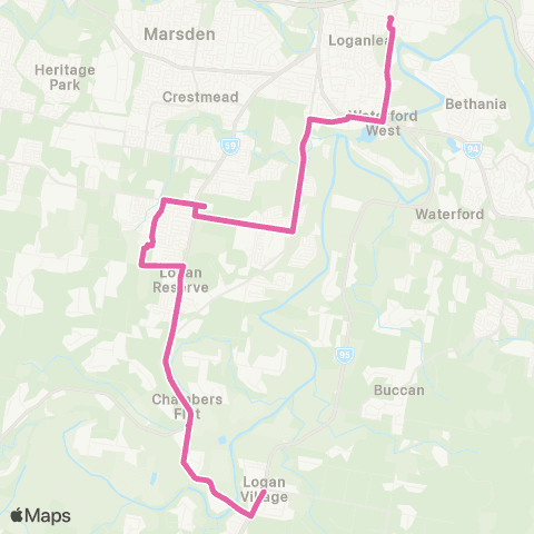TransLink Logan Village - Loganlea map