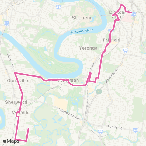 TransLink Corinda High - PA Hospital map