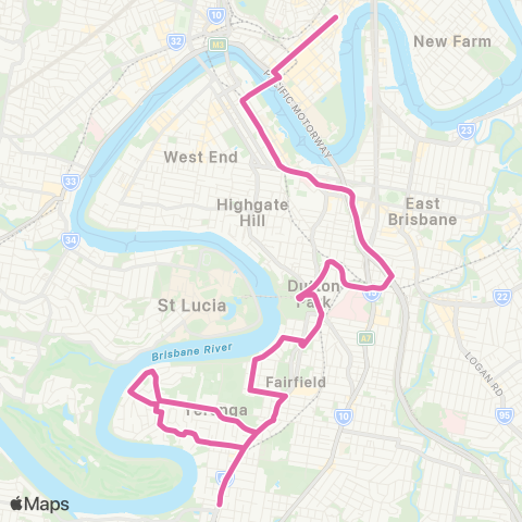 TransLink Yeerongpilly - City map