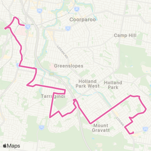 TransLink Mt Gravatt Central - City map