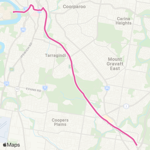 TransLink Eight Mile Plains - UQ Lakes map