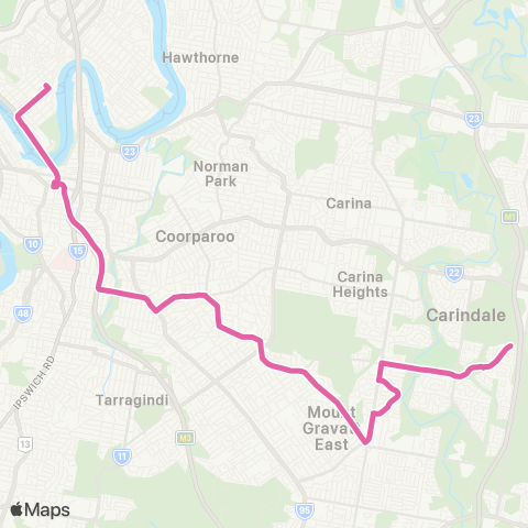 TransLink Carindale Heights - City Rocket map