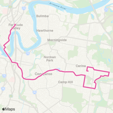 TransLink Carindale - City / Valley map