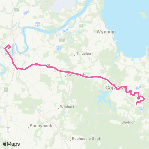 TransLink Alexandra Hills - Brisbane City map