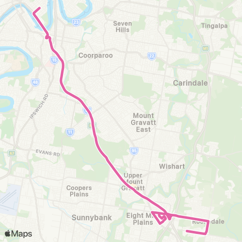 TransLink Rochedale - Brisbane City map