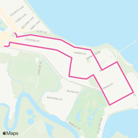 TransLink Shorncliffe (Community Bus) map