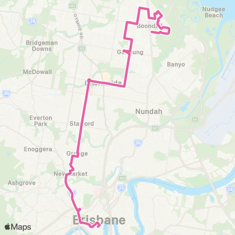 TransLink Boondall - City Express map