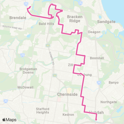 TransLink Strathpine - Bracken Ridge & Toombul map