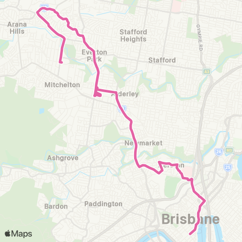 TransLink Brookside - City via Everton Park map