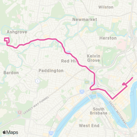 TransLink Ashgrove - City map