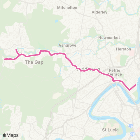 TransLink The Gap - City Rocket via Payne Road map