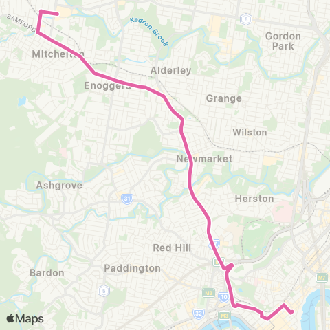 TransLink Mitchelton - City map
