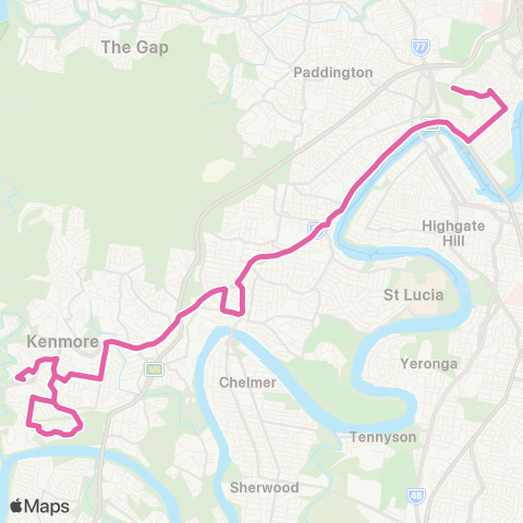 TransLink Kenmore South - City map