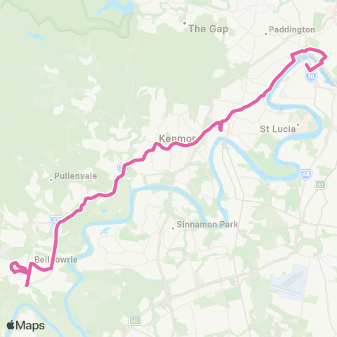 TransLink Moggill - City Express map