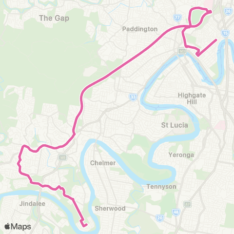 TransLink Kenmore - City Rocket map
