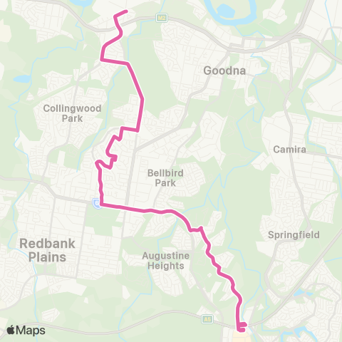 TransLink Orion Springfield Central - Redbank map