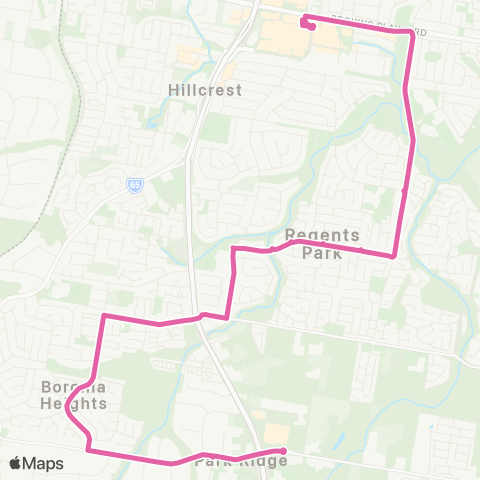 TransLink Browns Plains - Park Ridge map