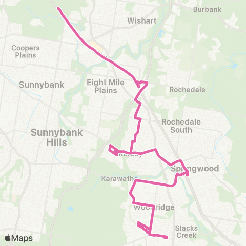 TransLink Griffith Uni - Logan Central map