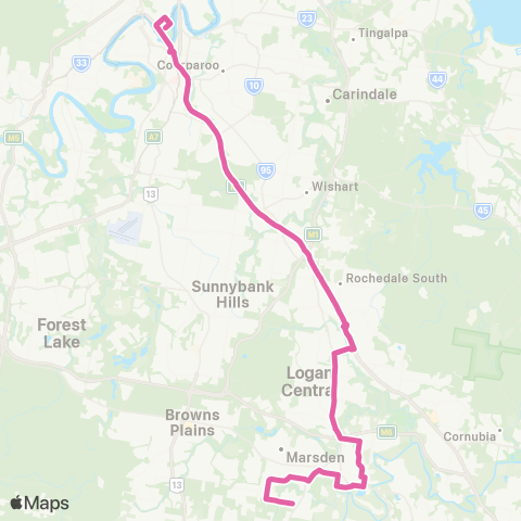 TransLink Brisbane City - Crestmead map
