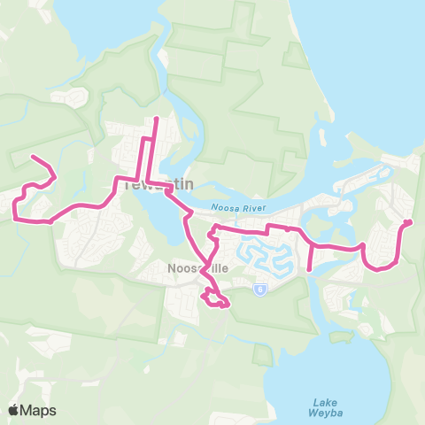 TransLink Parklands - Noosa Jct via Noosa Civic map