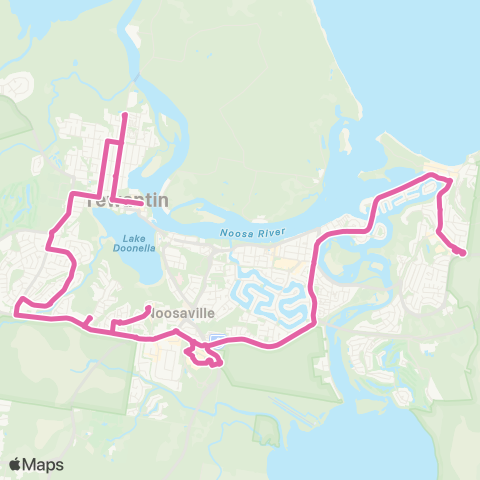 TransLink Tewantin - Noosa Jct via Noosa Civic map