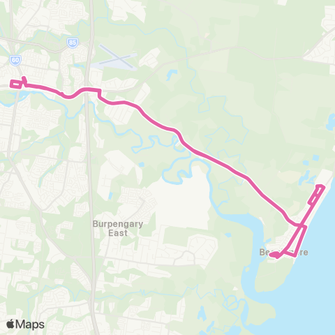 TransLink Caboolture Square - Beachmere (Loop) map