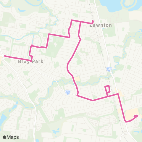 TransLink Strathpine - Warner via Lawnton map
