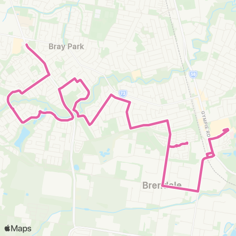 TransLink Strathpine - Warner via Warner Lakes map