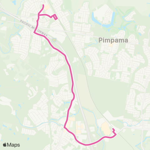 TransLink Coomera - Pimpama City via Upper Coomera map