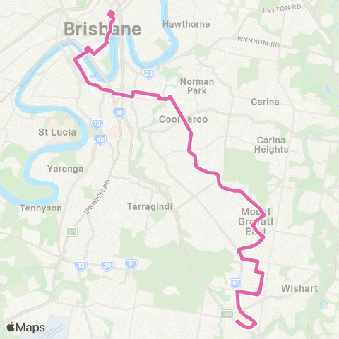 TransLink Valley - Garden City via Cavendish Road map