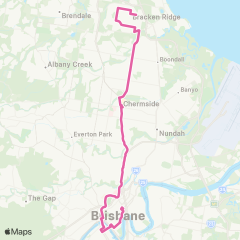 TransLink City / Valley - Bracken Ridge map