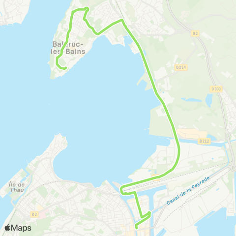 Sète Agglopôle Mobilité Ligne 10 map