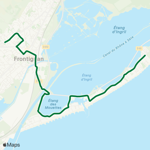 Sète Agglopôle Mobilité Ligne 16 map