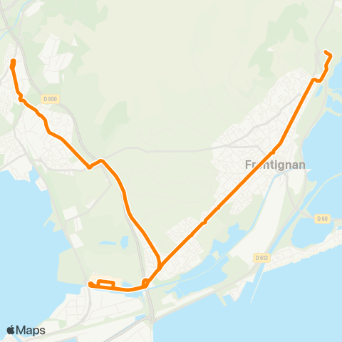 Sète Agglopôle Mobilité Ligne 18 map