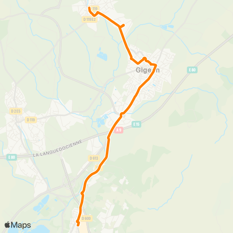 Sète Agglopôle Mobilité Ligne 22 map