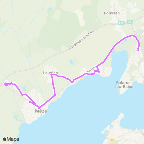 Sète Agglopôle Mobilité Ligne 23 map