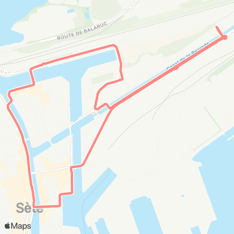 Sète Agglopôle Mobilité Ligne 8 map