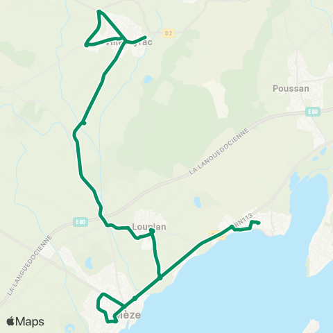 Sète Agglopôle Mobilité Ligne 24 map