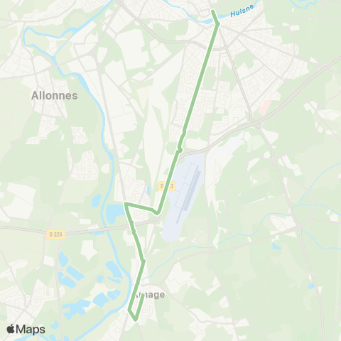 SETRAM St-Martin - Arnage-Hôtel de Ville map