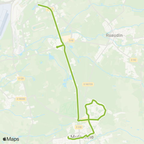 SETRAM Antarès - Stade Marie Marvingt - Mulsanne map