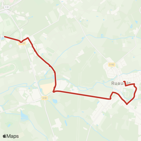 SETRAM Antarès-Stade Marie Marvingt - Mairie Ruaudin map