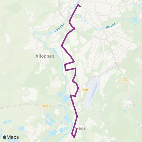 SETRAM Gare Routière - Arnage-Hôtel de Ville map